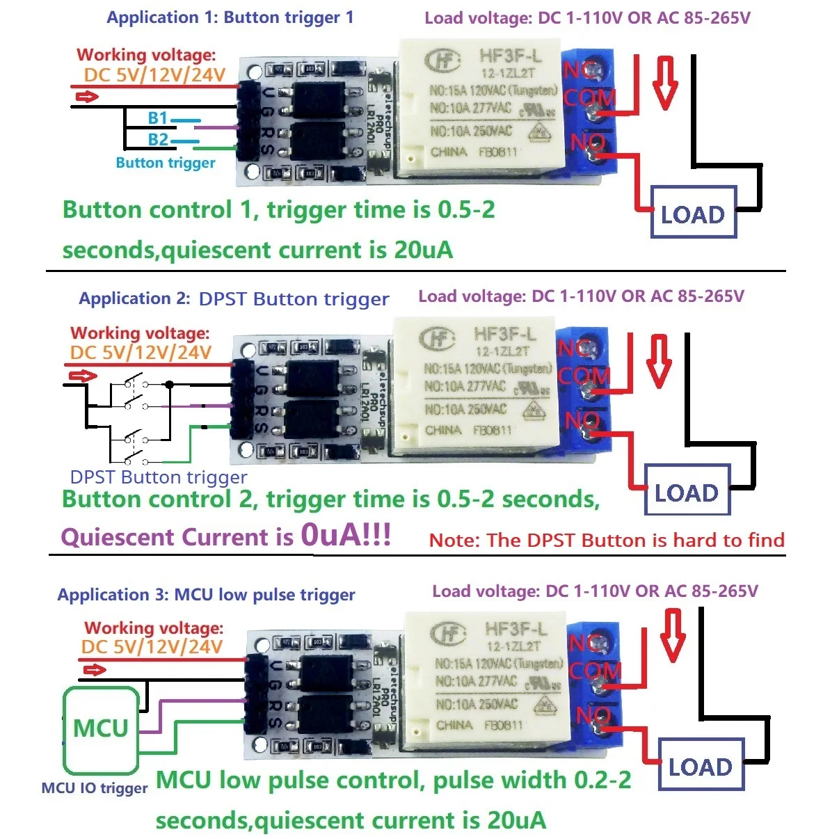 Picture 5: DC 5V 12V 24V Magnetic Latching Relay Module Bistable Self-locking Flip-Flop Latch Switch Board for Arduino ESP32