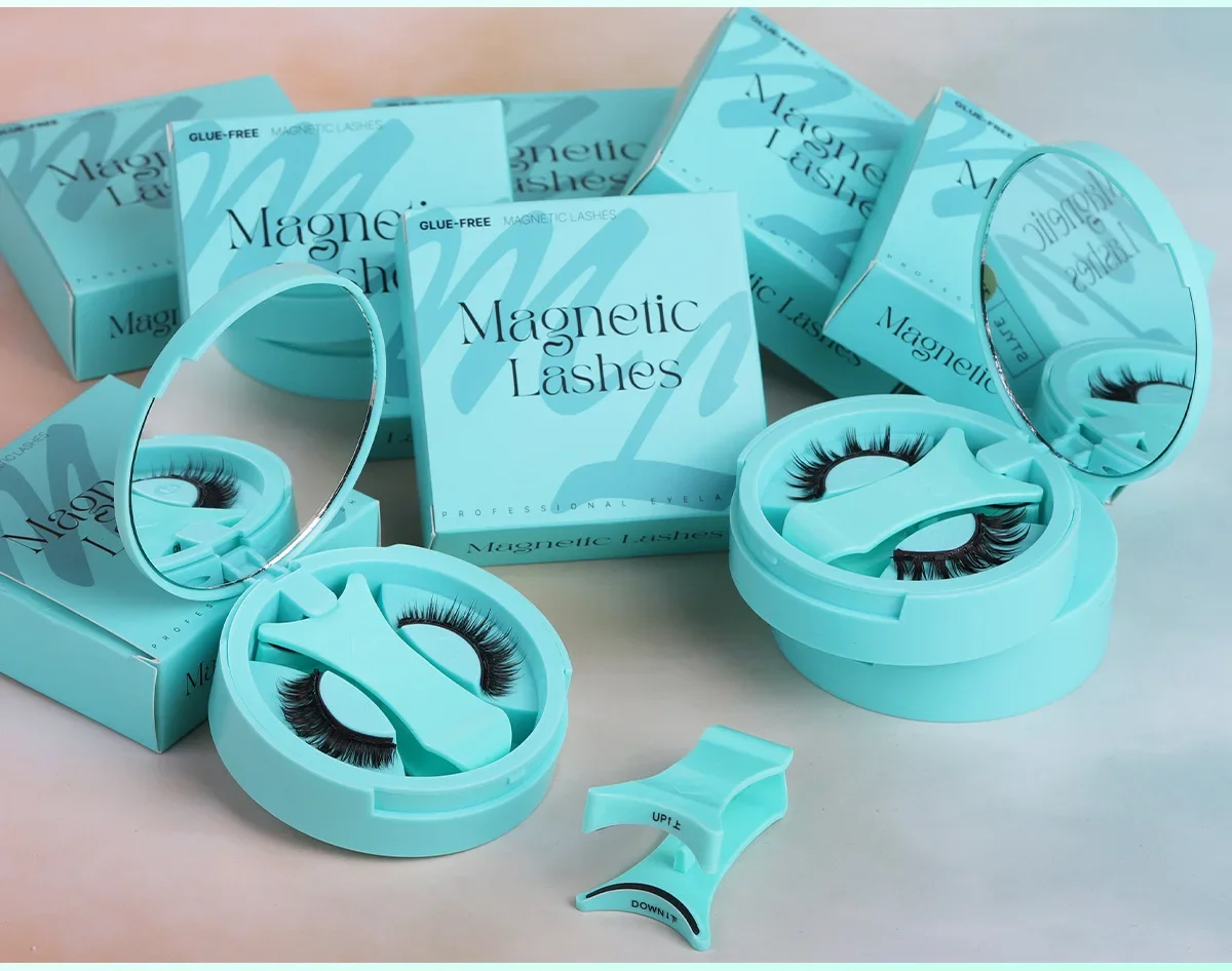 Magnetisches Set mit wiederverwendbaren, 3D-Formwimpern, die ohne Klebstoff aufgetragen werden können, wasserfest und mit natürlichem Aussehen, inklusive praktischem Applikator für unterwegs. – Detail 28