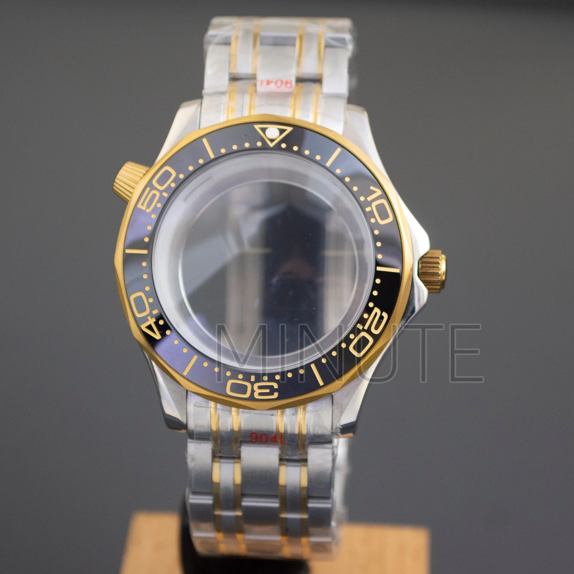 

41mm Men Watch Case Bracelet for Seamaster 300 Water Resistant Stainless Steel NH35 Case Band Watch Parts fit NH35/NH36 Movement