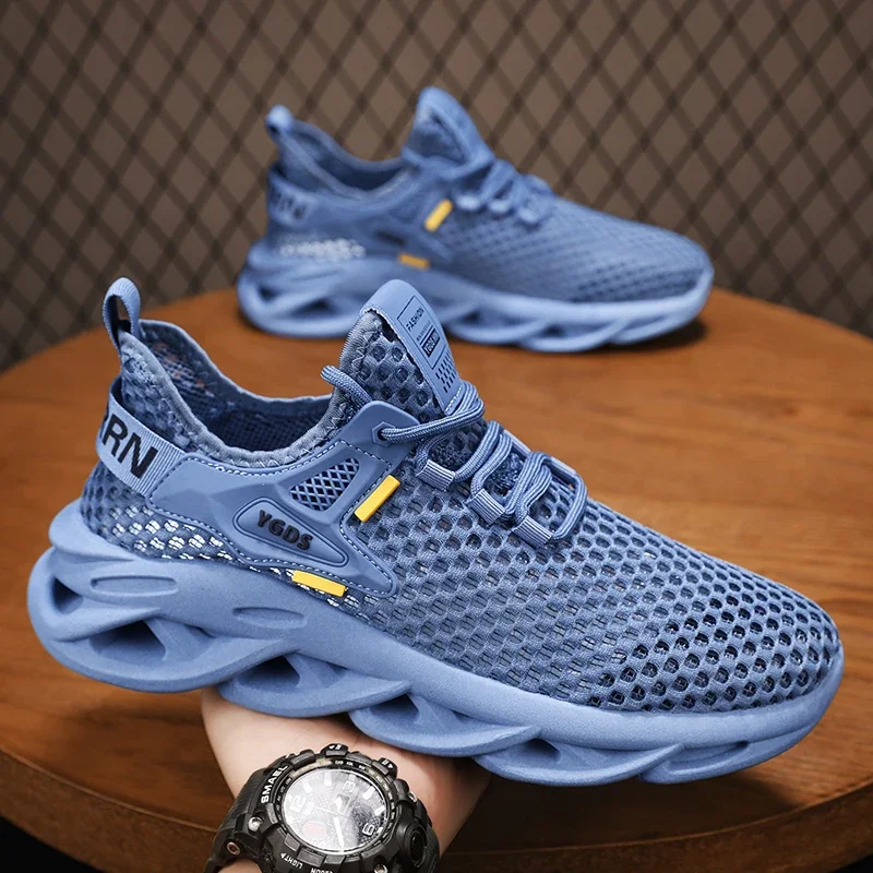 Men's Summer Mesh Sneakers - Breathable for Casual Outdoor Running Tennis Hiking & Luxury Platform Loafers Style image 2