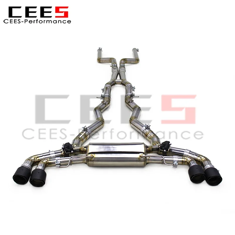 cees Catback Exhaust Pipes for BMW M8 M850 M5 F91/F92/F93 4.4T 2019-2023 Titanium Four-door Saloon Valve Exhaust Muffler System