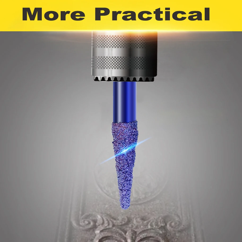 10mm Multi Strato Conico Testa A Sfera Diamante Pietra Strumenti Per Incidere 5 pz CNC Router Bit Frese Set 3D Rilievo intaglio