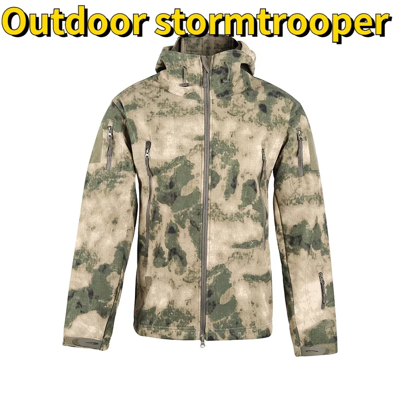 

Lurker Shark Skin Soft Shell Tactical Jacket Men Waterproof Windbreaker Fleece Coat Hunt Clothes Camouflage Jacket