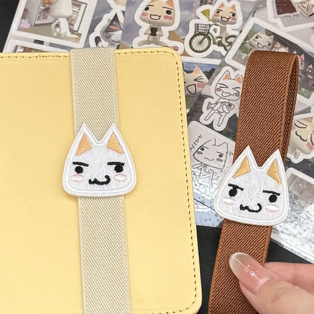Cinghie per notebook gattino cartone animato di alta qualità Cinghie elastiche per notebook a fogli mobili Rilegatura per corda Raccoglitore Decorazione fai da te