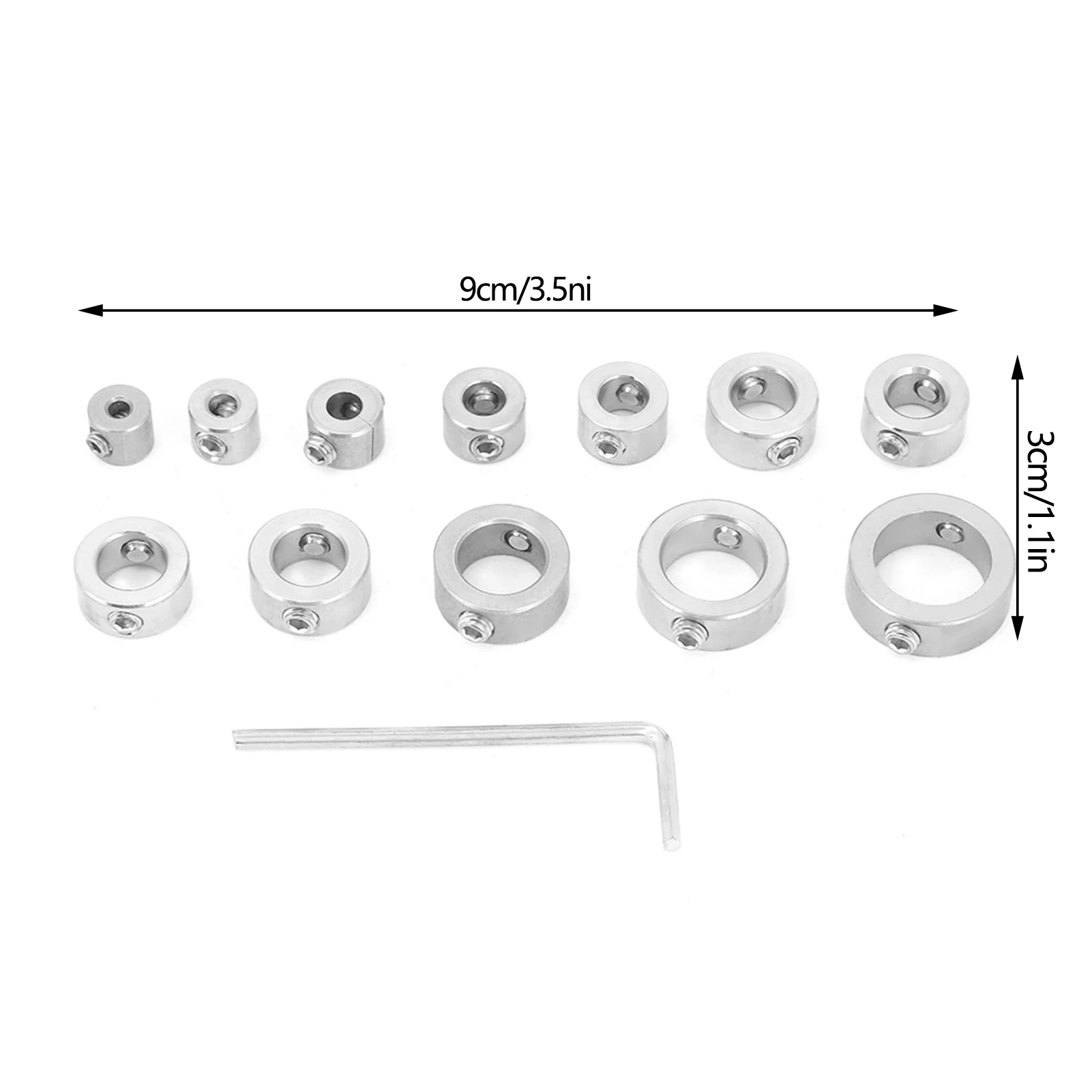 

Drill Bit Depth Stop Collar, 12pcs 3-16mm Stainless Steel Drill Depth Stop Bit Collar Set Drilling Limit Ring