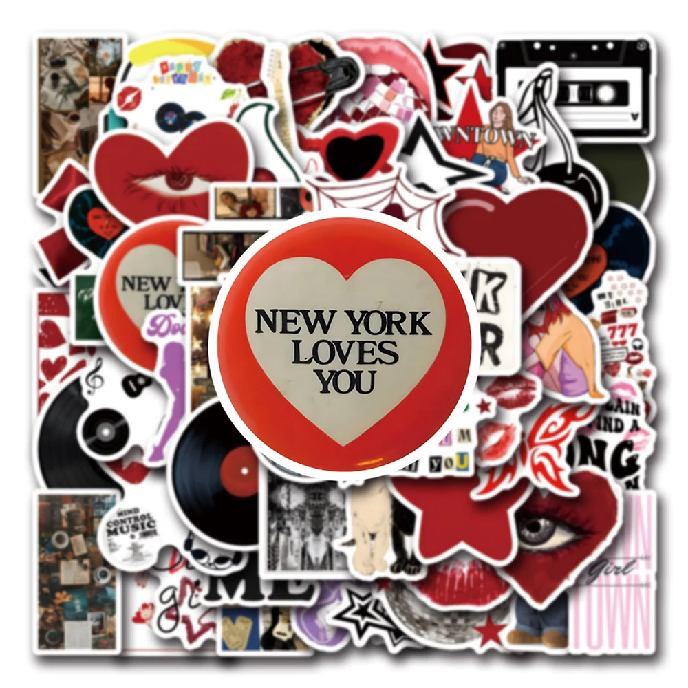 10/30/55 Stück Downtown Y2K Mädchen Graffiti-Aufkleber Retro Ins-Stil Ästhetische Aufkleber für Scrapbook, Handy, Gitarre Coole Wasserfeste Sticker