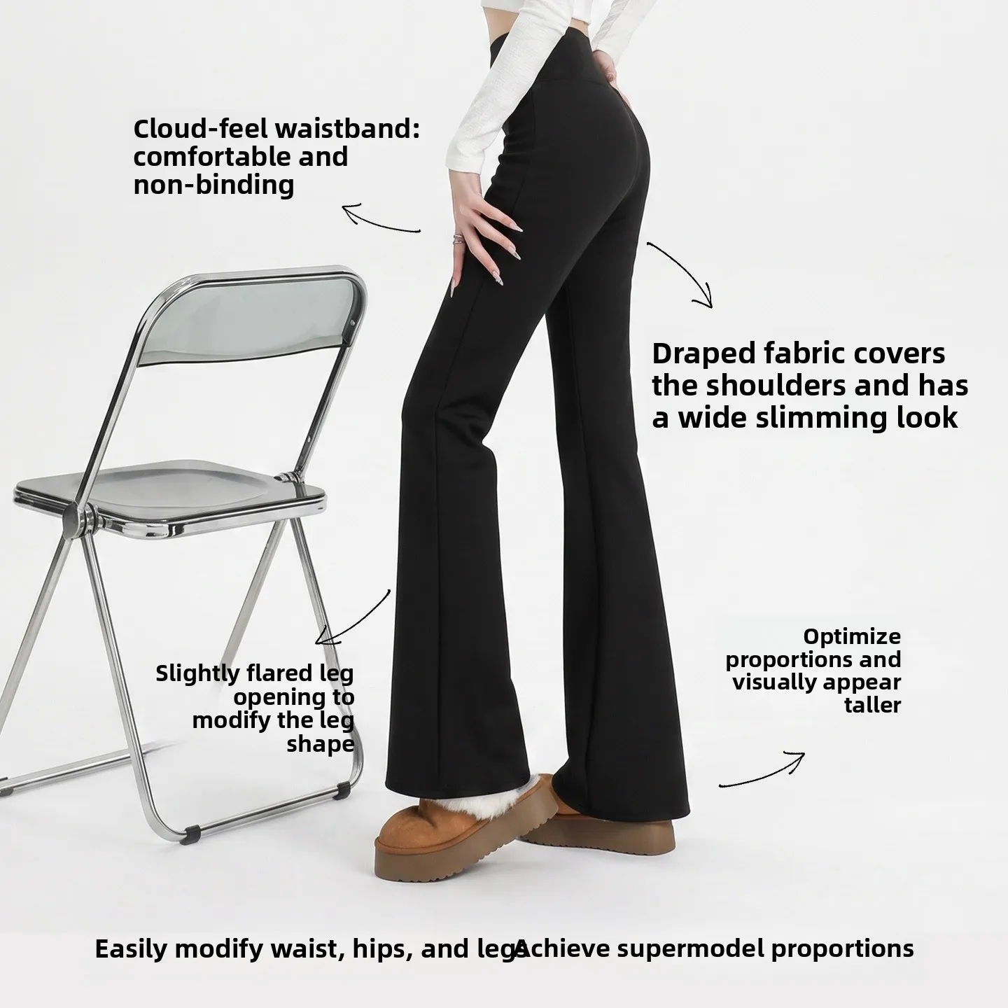 New Yoga Flare Leggings Fleece Lined Butt Lift Tummy Control Slim Tall Shaping Shark Skin Outerwear Fitted Extra Long Women Pant