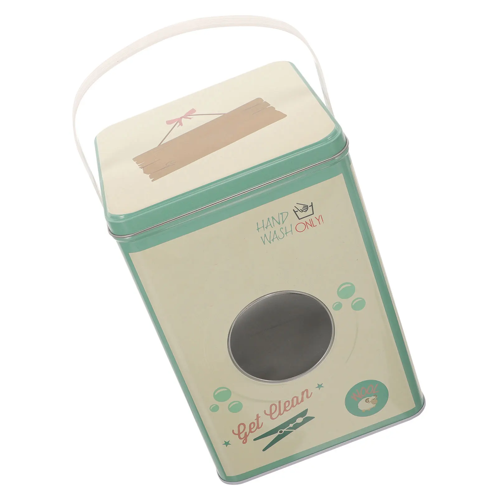 

Large Capacity Laundry Powder Container with Lid Heavy Duty Metal Storage Bucket for Detergent Laundry Beads and Sundries