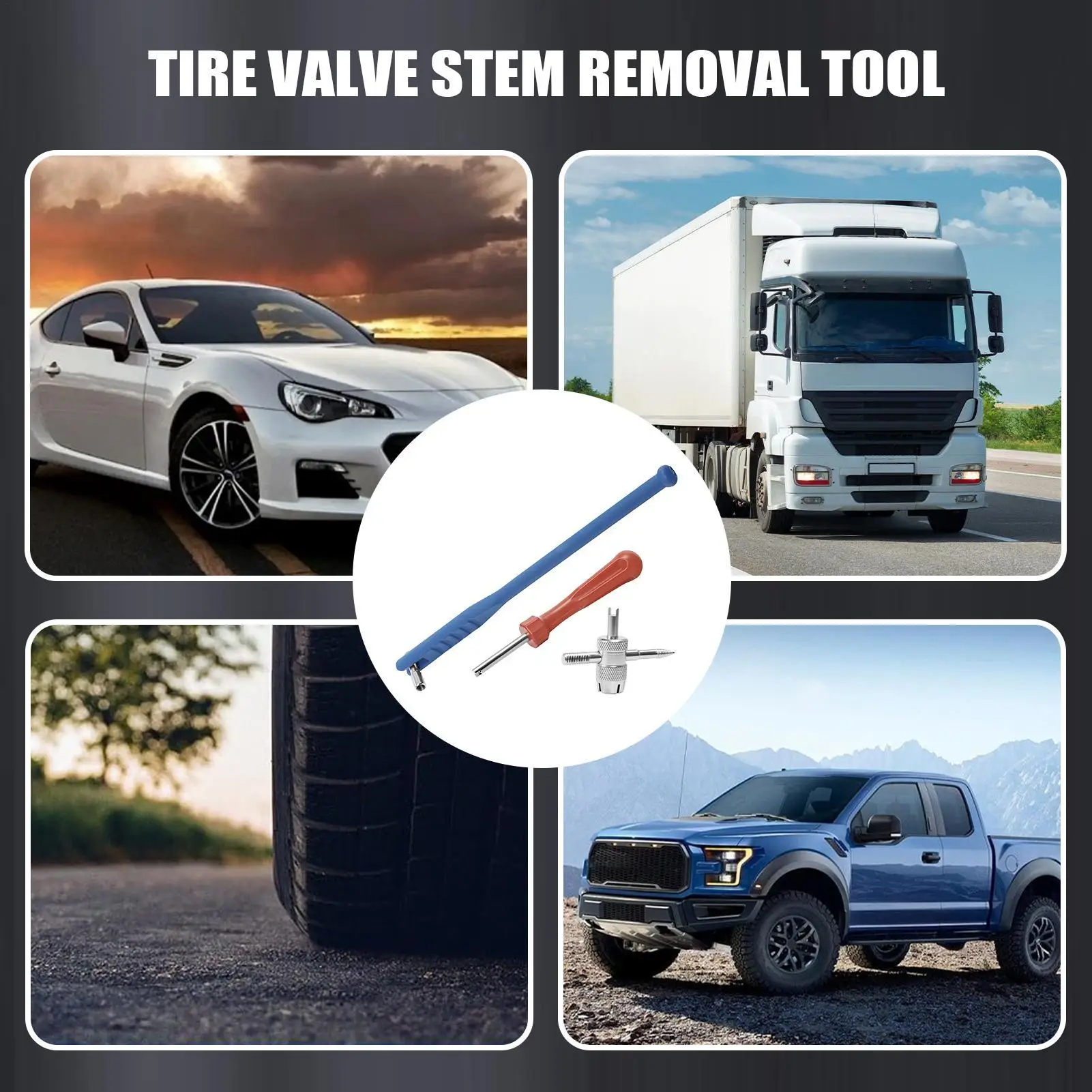 

Valve Core Removal Tool Metal Core Puller 3 Pieces Tire Stem Removal Tool Kit For Motorcycle Car Bicycle Vehicle Automotive