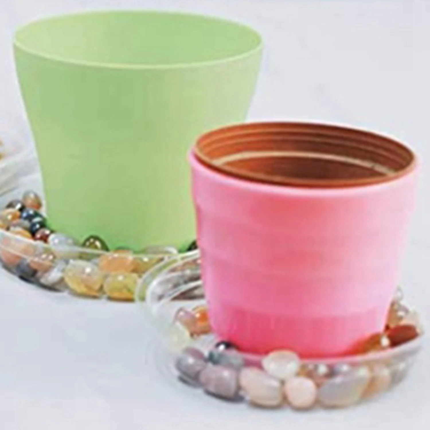 Platillos para plantas DLXY, paquete de 10 30 cm (12 pulgadas), bandejas de goteo para macetas transparentes para plantas de interior y exterior, jardín transparente