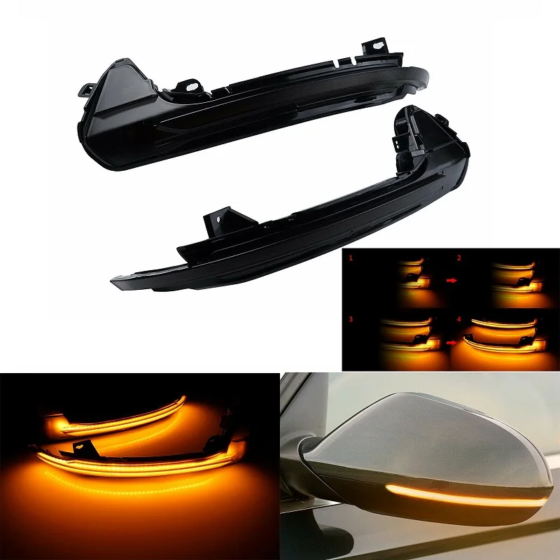 LED Side Wing Rearview Mirror Dynamic Indicator Blinker Flowing Turn Signal Light For 4G5949101A Audi A6 C7 S6 RS6 Allroad