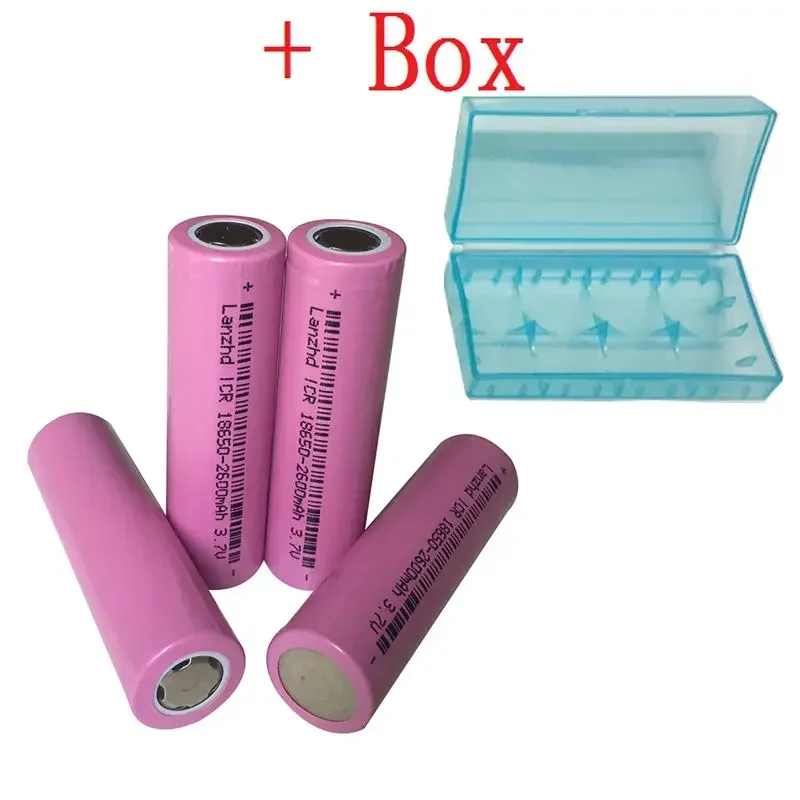 

4pcs Li ion battery 18650 rechargeable Batteries 18650 ICR18650-26H 2600mAh Li-ion 3.7v Battery