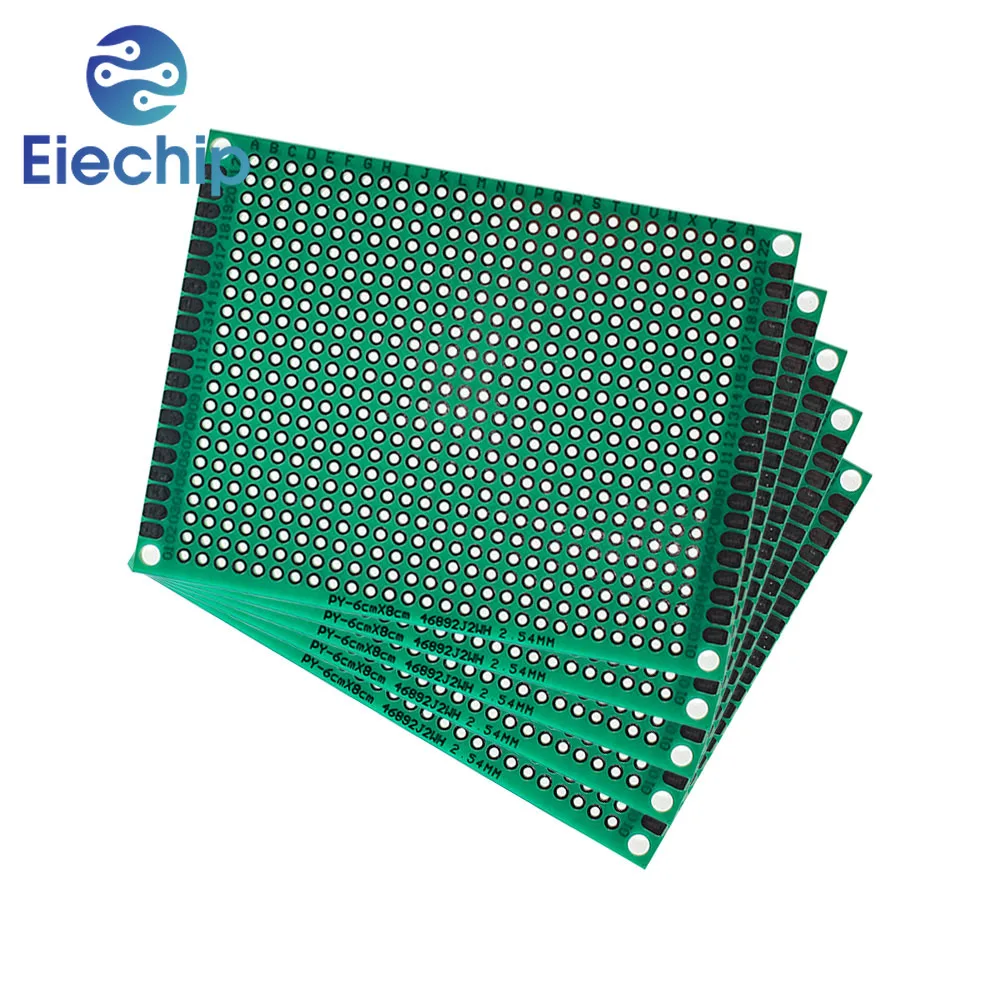 5PCS PCB Board Single Side Prototype Board 6*8CM Green DIY Universal Circuit Boards Kit