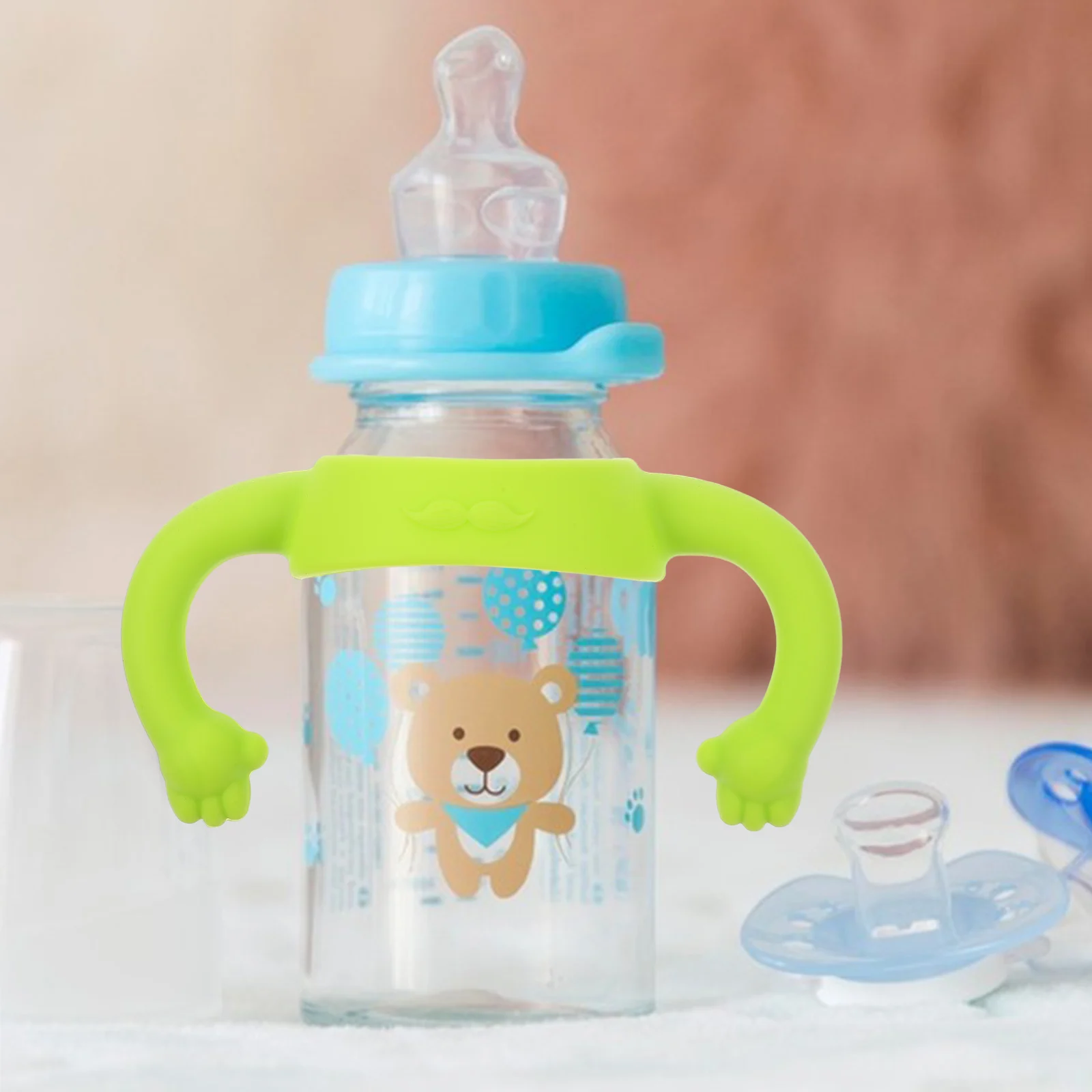

2 pcs Silicone Bottle Handle Handgrip for Toddler Infant Feeding Milk Milk Bottle Handle For Toddler Bottles