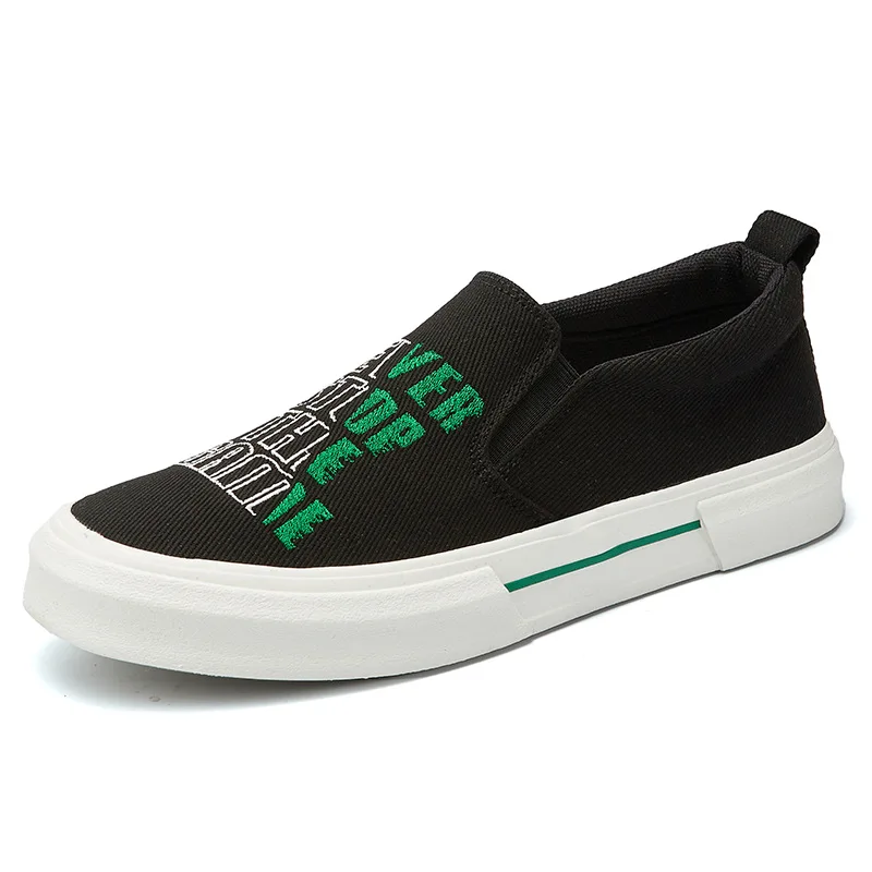 

Men's Fashion Canvas Slip-On Sneakers Lightweight Comfortable Flat Shoes Trendy Casual Loafers for All Seasons