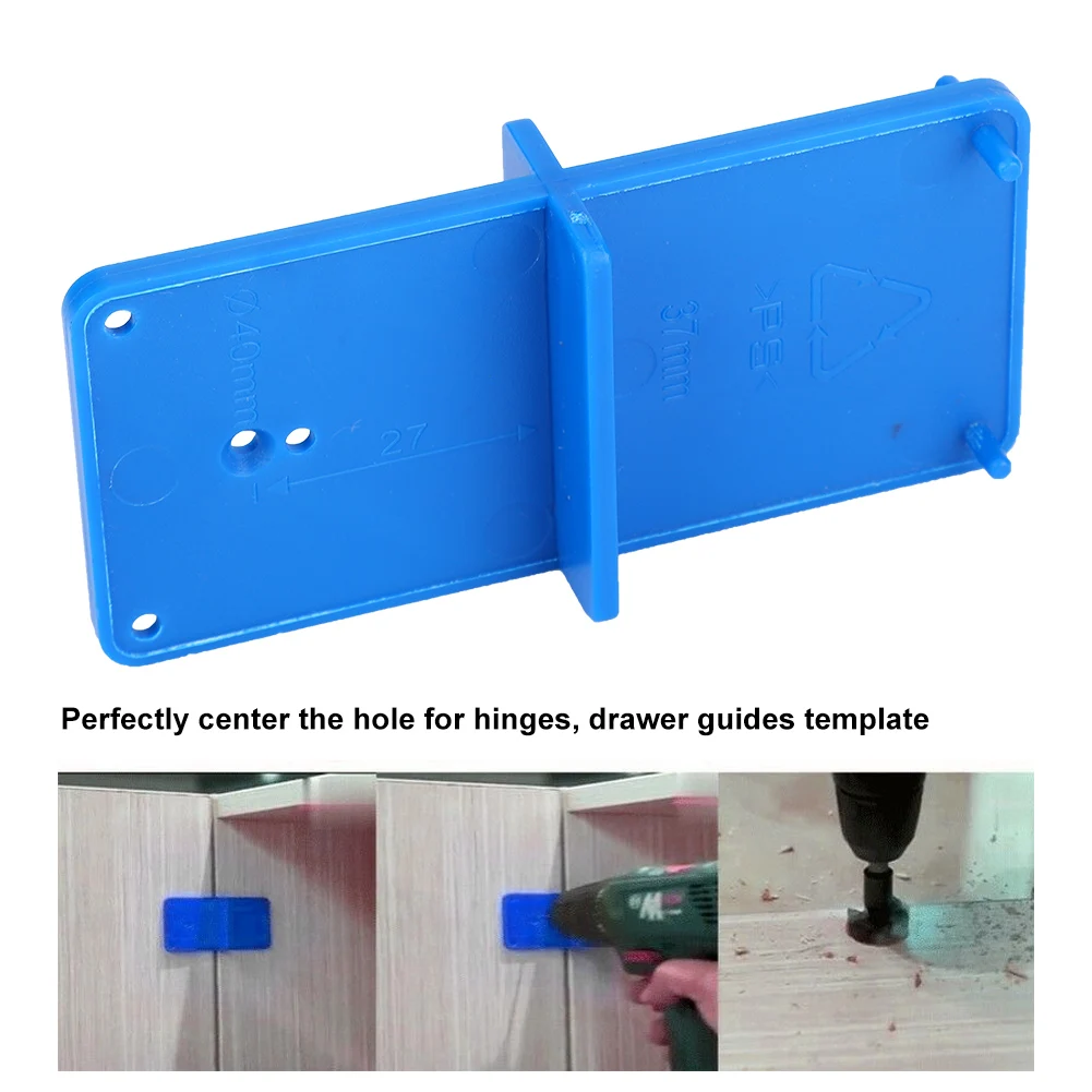 Hinge Hole Jig Hinge Hole Locator Hinge Hole Opener Template Drilling  Locator for Door Cabinet Assemble Hinge