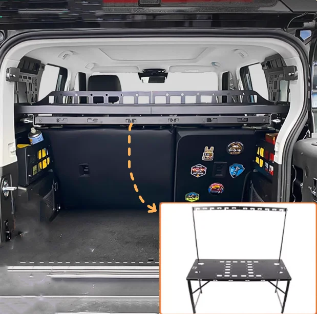 For Jetour Traveller T2 2023-2025 Car Rear Trunk Molle Storage Panel Table Car Accessories