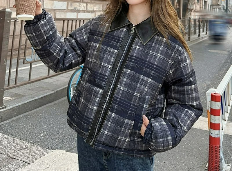 2025年新作 レディース ショート丈 スタンドカラー 中綿入り 冬用 ゆったり 中綿ジャケット