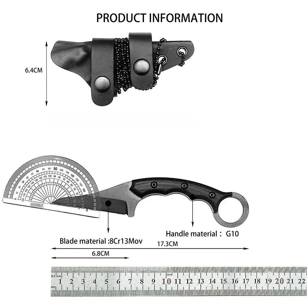 Coltello tascabile tattico EDC portatile per sopravvivenza nella natura selvaggia, caccia, autodifesa, campeggio esterno, escursionismo, piccola utilità, coltello dritto