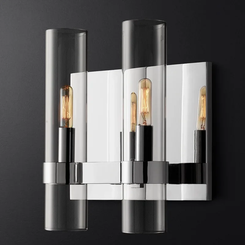 الأمريكية داخلي غرفة المعيشة غرفة الطعام الحمام غرفة نوم الشرفة خمر أنبوب زجاجي معدني عاكس الضوء الفاخرة ديكور الجدار الخفيفة #3