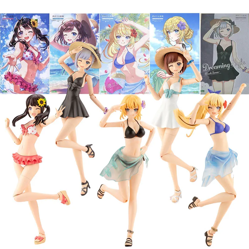 

Kotobukiya Creative Color Girls Garden Model Kit Madoka Yuki Swim Koyomi Takanashi Ritsuka Saeki Arrange Anim Фигурки игрушки