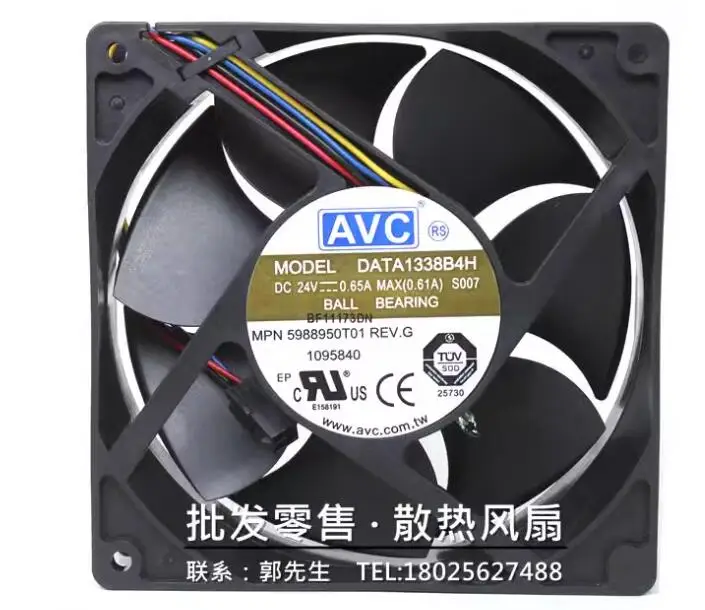 

Ltsf For AVC DATA1338B4H S007 DC 24V 0.65A 127x127x38mm 4-Wire Server Cooling Fan
