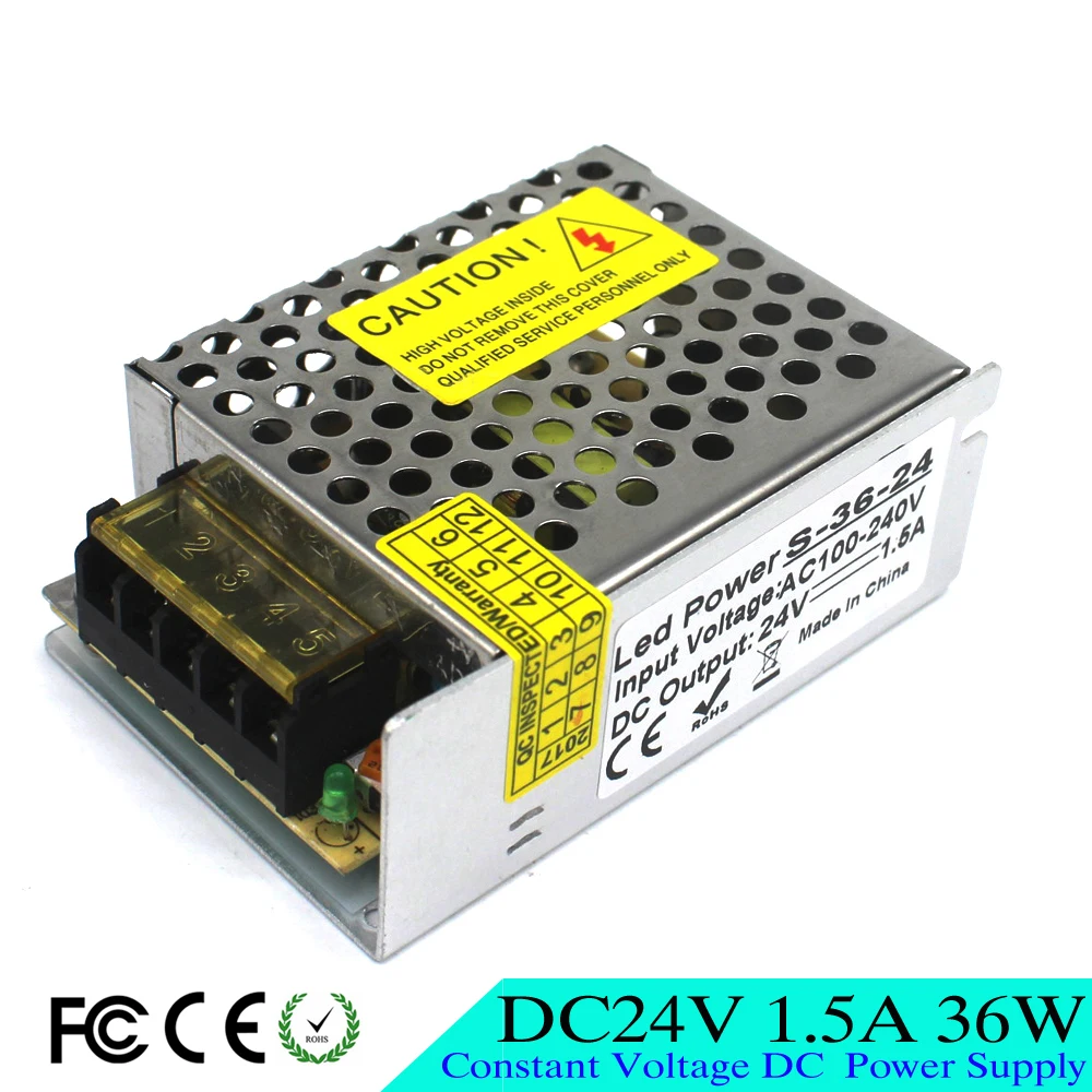 Mini size variable 24V 1.5A 18V 2A 12V 3A 36W 15V 30W 5V 25W DC Power Supply Switching Switch Transformer 100-240v ac-dc SMPS