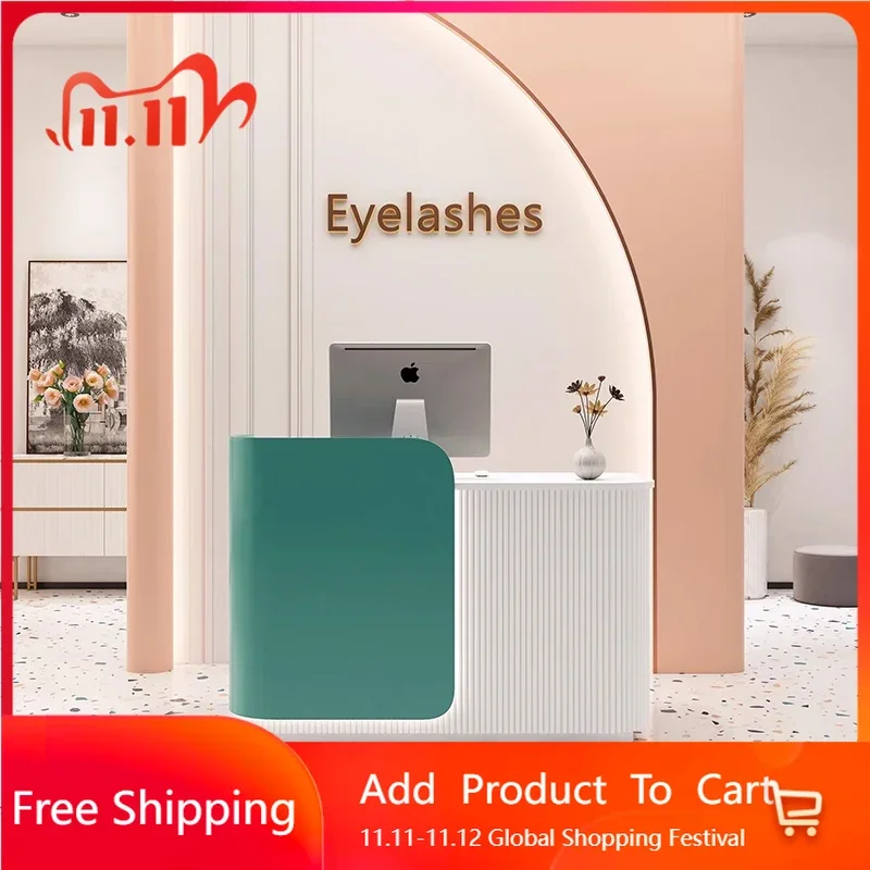 

Salon White Office Desk Reception Cash Checkout Cafe Counter Mobile Bar Bakery Executive Restaurant Mostrador Trendy Furniture