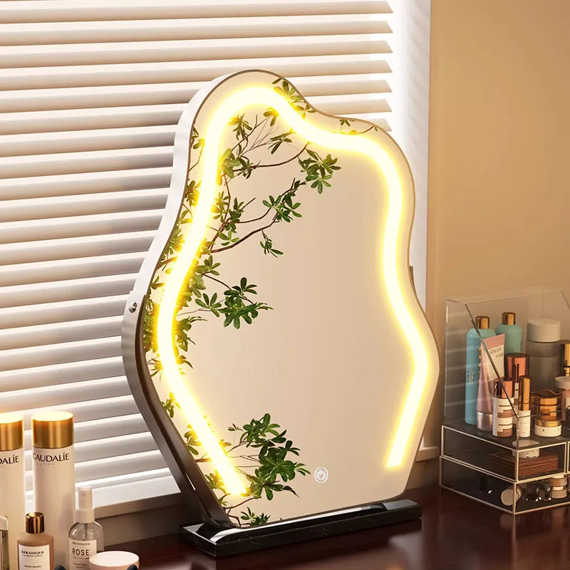 

Cloud Modern Mirror Irregular Dressing Table Aesthetic Accessories Bedroom Mirror Funky Small Espelhos Living Room Decorations