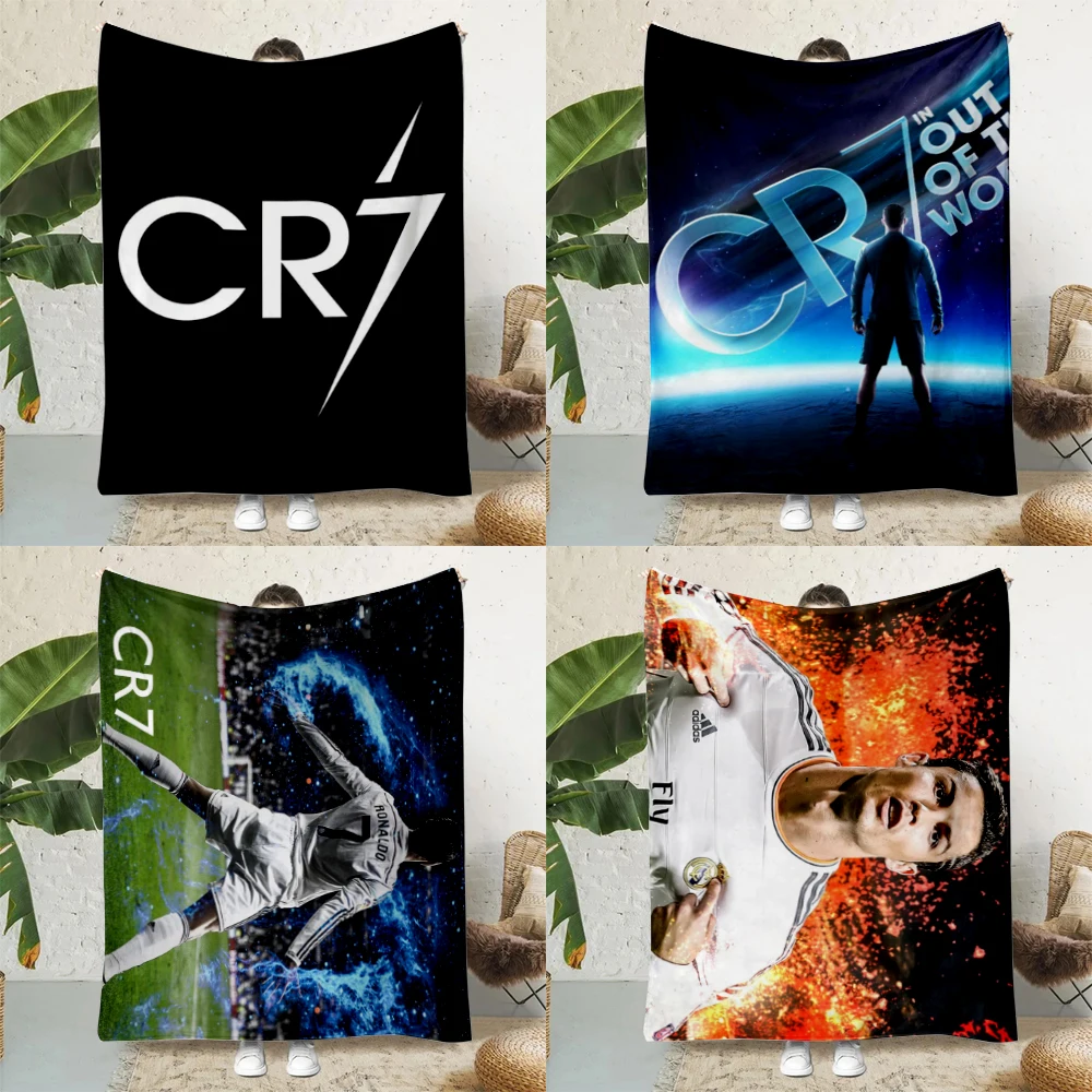 

Mr Football CR7-Ronaldo Printed Blanket Picnic Blankets Warm Blanket Soft and Comfortable Blanket Home Travel Birthday Gift