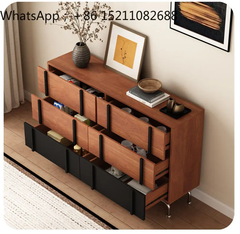 SCY chest of drawers solid wood living room bedroom storage bedside cabinet small storage drawer cabinet
