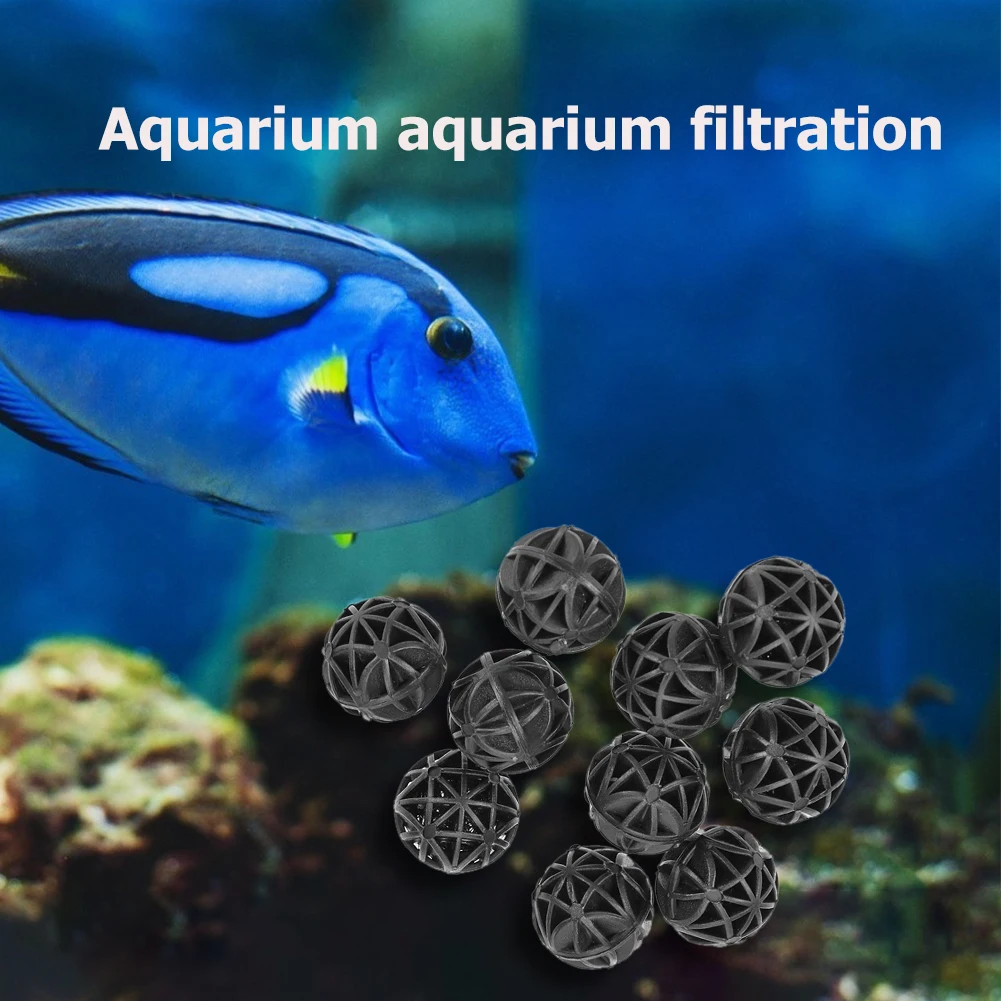 10pcs Aquarium Pond Filter Safety and Non-toxicity Environmental Bio-balls Clean Practical Fish Tank Pond Reefs Sponge Media