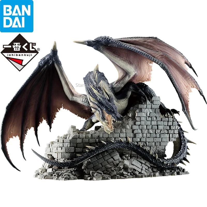 In Stock Bandai Ichiban Kuji Monster Hunter 20th Anniversary B Fatalis Miraboreas Anime Figure Action Model Toys Gift Boy