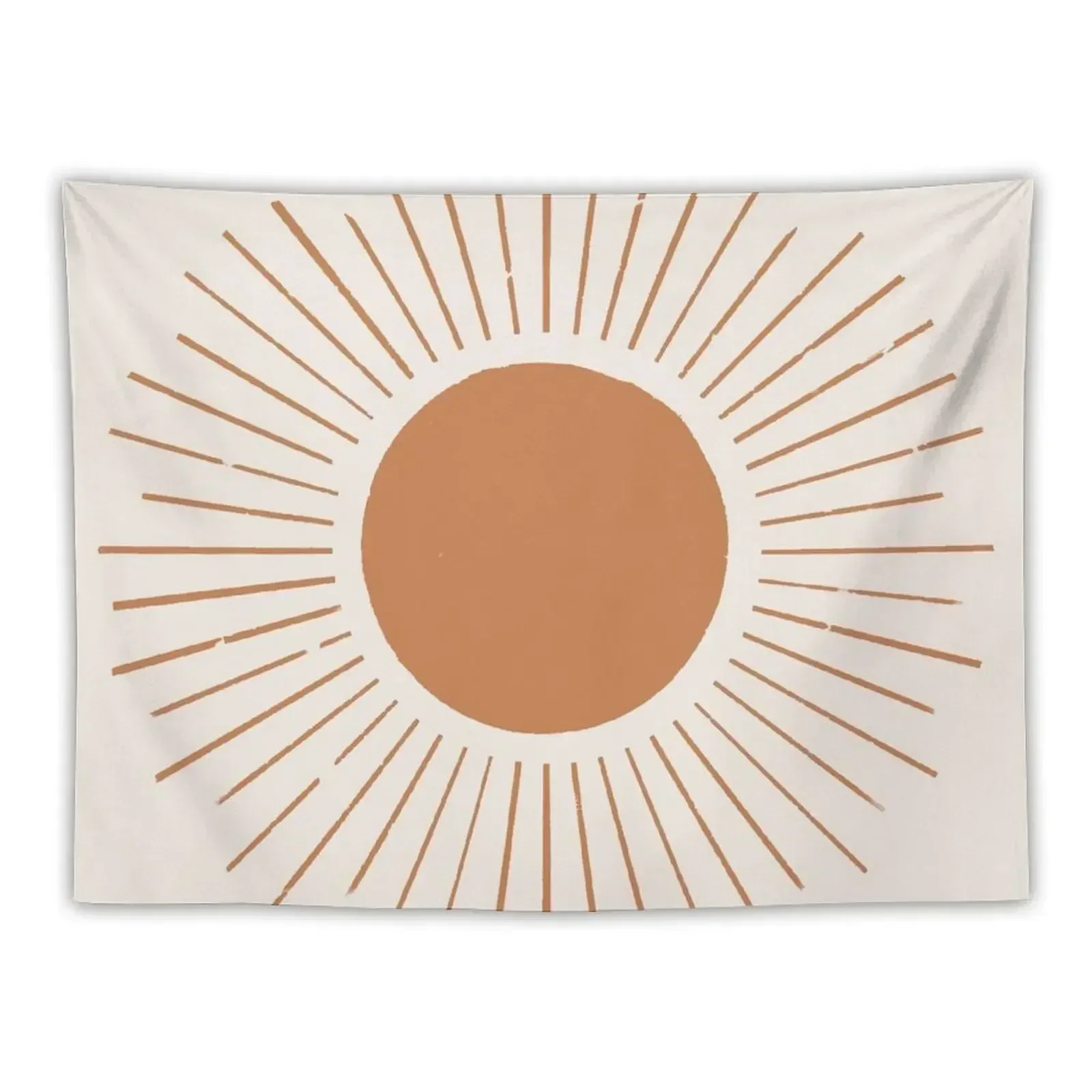 Terracotta boho sun rays Tapestry Decorations For Your Bedroom Art Mural Room Decorations Aesthetic Tapestry