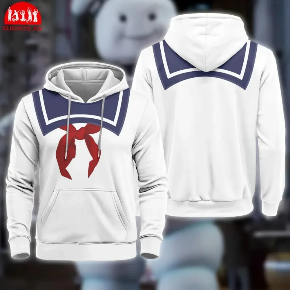 

Толстовка с 3D принтом Stay Puft Marshmallow, толстовка для косплея «Охотники за привидениями», толстовка с капюшоном, косплей на Хэллоуин