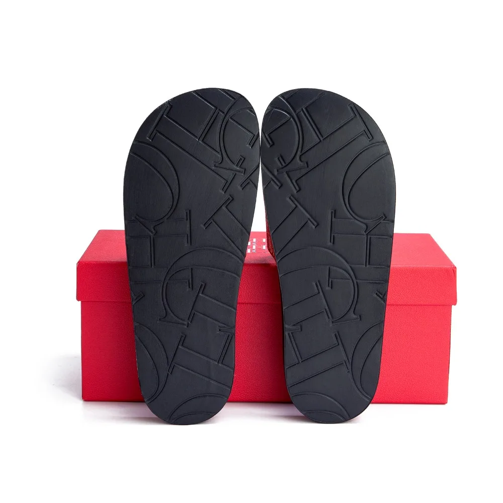 شرائح نسائية جديدة موضة طباعة حروف متعددة المناسبات صنادل شاطئ سيليكون متعددة الاستخدامات #6