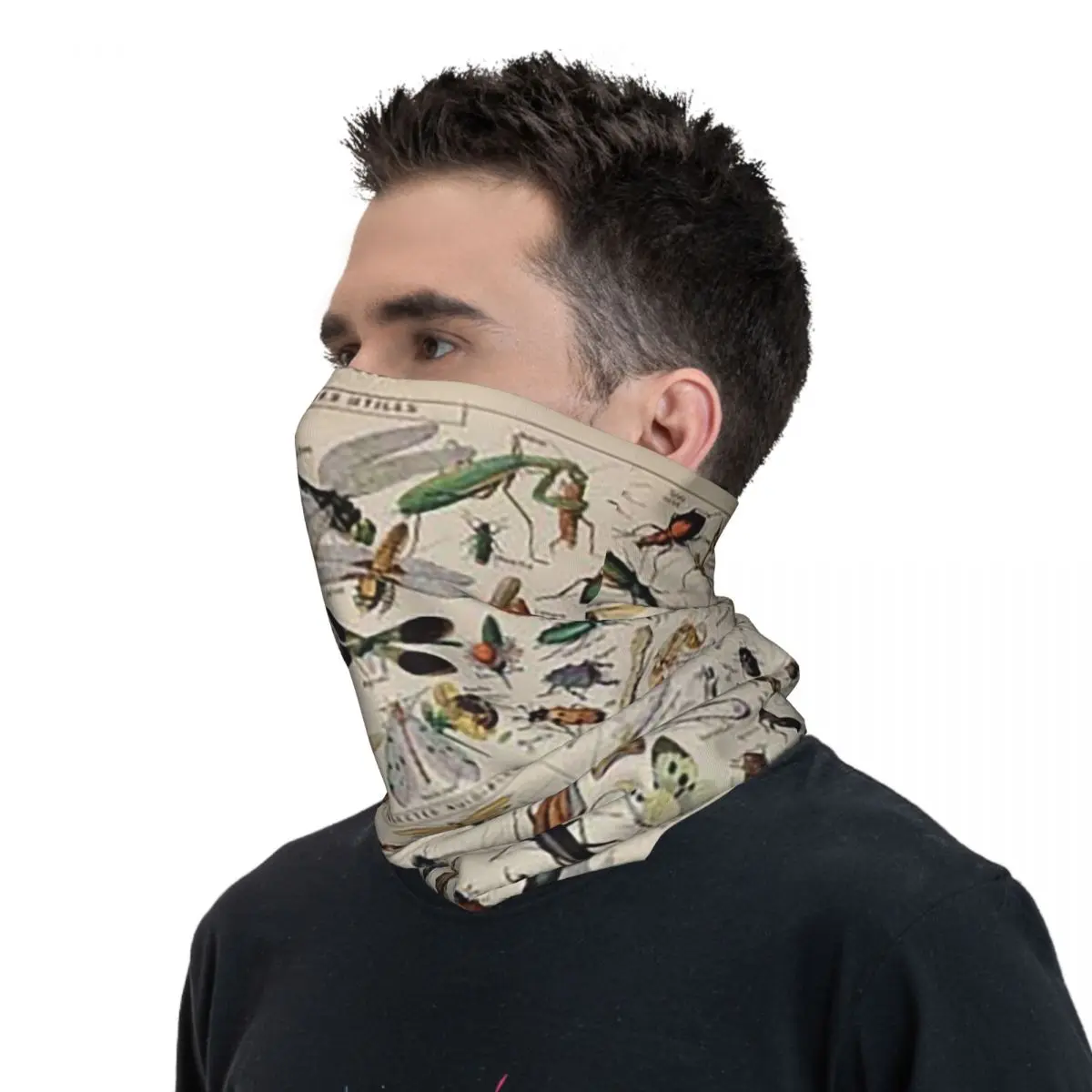 Bandana de insetos Adolphe Millot para homens e mulheres, balaclava, polainas de pescoço, máscara estampada, cachecol quente, ciclismo, adulto, inverno