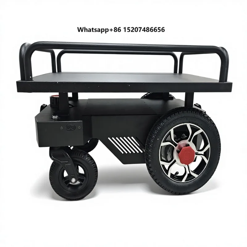 Multi-Sensor Fusion 100KG / 300KG Electric Drive Platform Trolley UWB Intelligent Follow with Obstacle Holding/Obstacle Avoiding