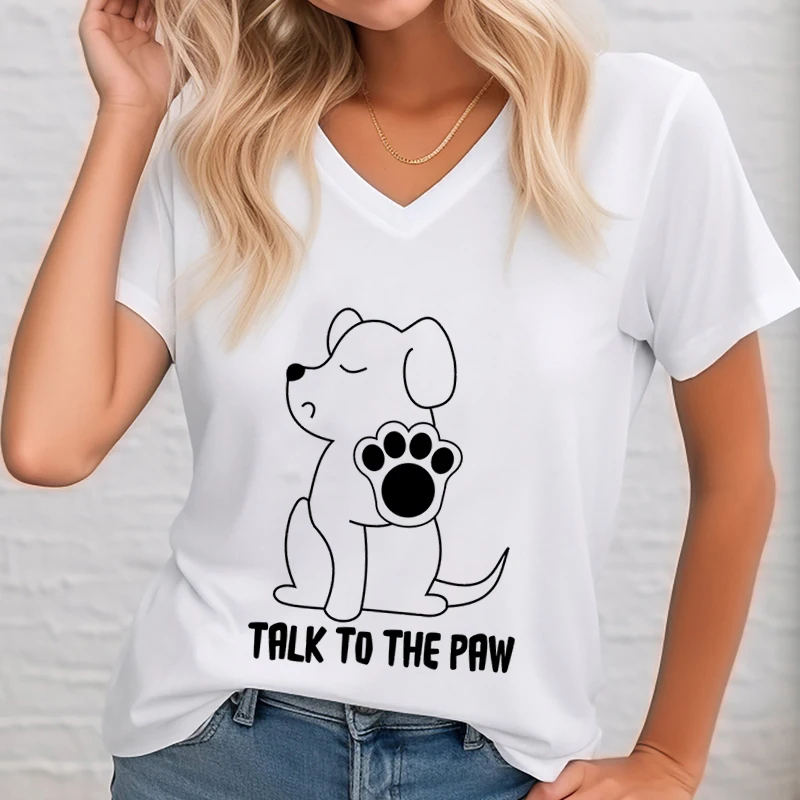 Women's Funny Dog Graphic T-shirts 