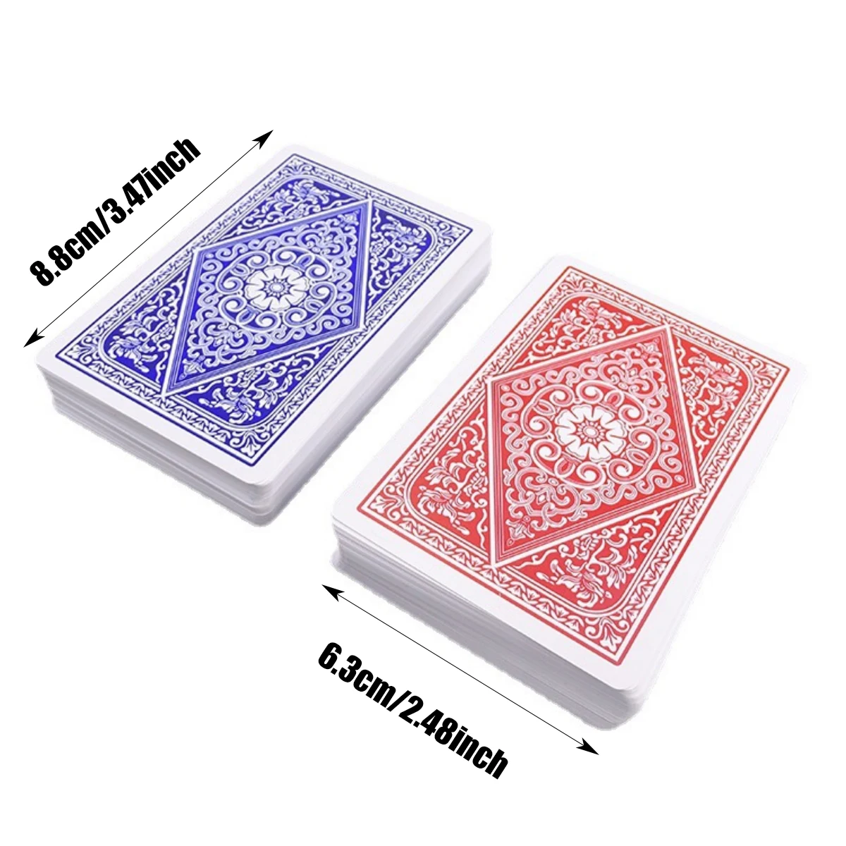 New Deck of Cards PVC Waterproof Playing Cards, 54PCS Big Character Plastic Texas Poker Set In Case Washable Flexible Table Game