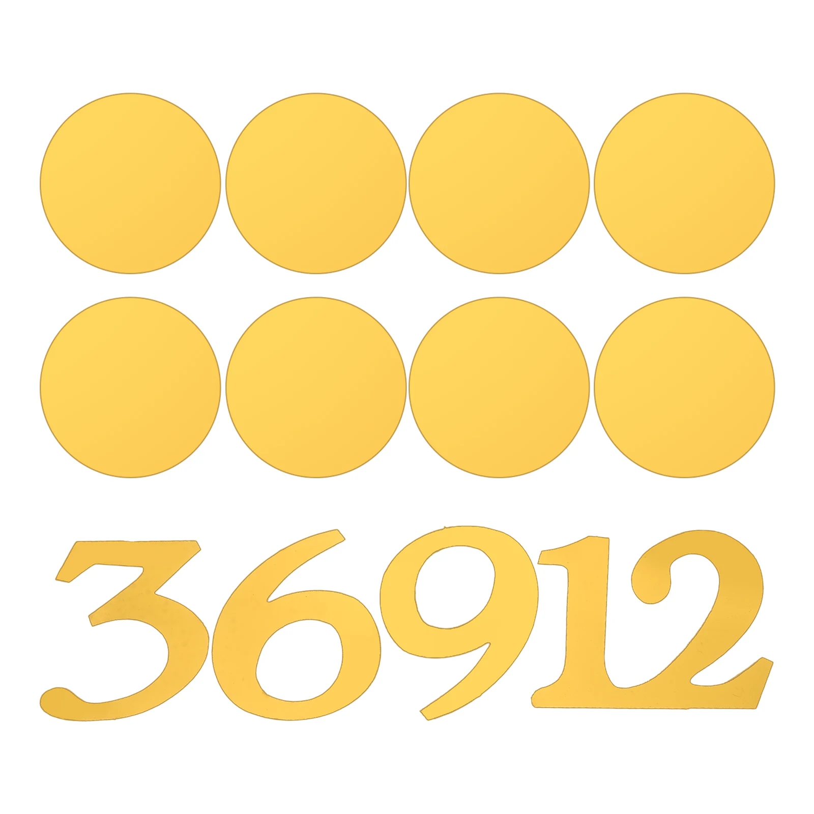 

12Pcs Acrylic Clock Numbers Minimalist DIY Wall Clock Decoration for Kitchen Living Room Bathroom Office Retro Modern Style