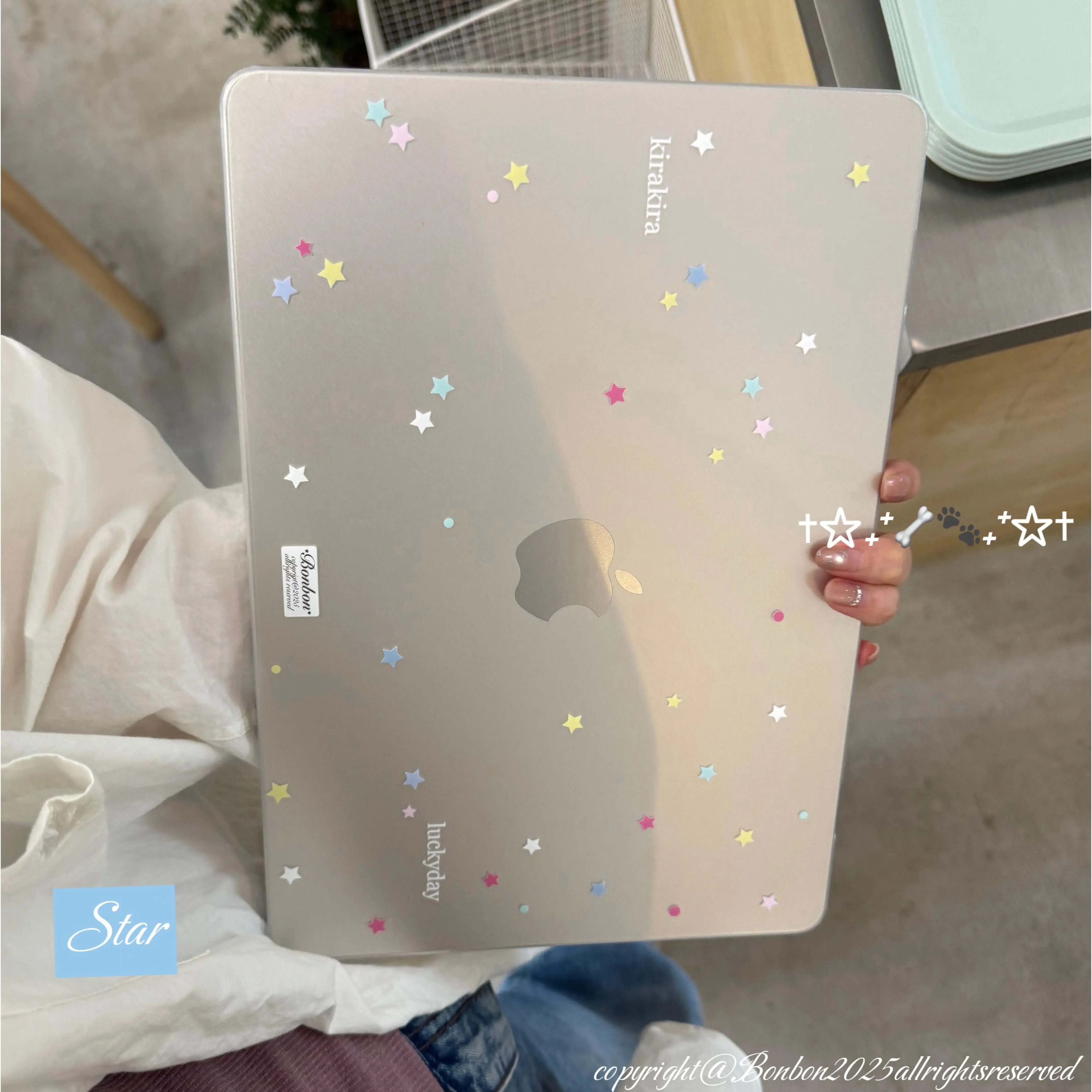 Colorful Star ins Crystal Laptop Case For Macbook Air 13.6 M4 NEO 15 M3 Hard Cover For Mac Book Pro 13 M1 M2 14 M4 M5 16 Cover