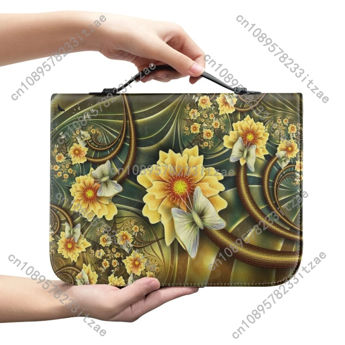 حقيبة يد نسائية جلدية بسحاب مقبض الكتاب المقدس حقيبة حمل الساخن بولينيزيا فرانجيباني طباعة الكتاب المقدس حقيبة عملية الكتاب المقدس حقيبة التخزين