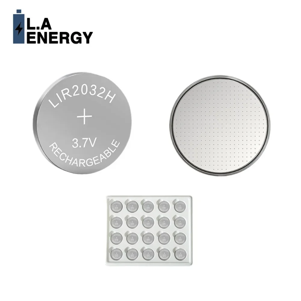 2PCS 70mAh LIR2032H 3.7V High Capacity Rechargeable Lithium Battery LIR2032 H Battery Lithium Cell Coin Batteries