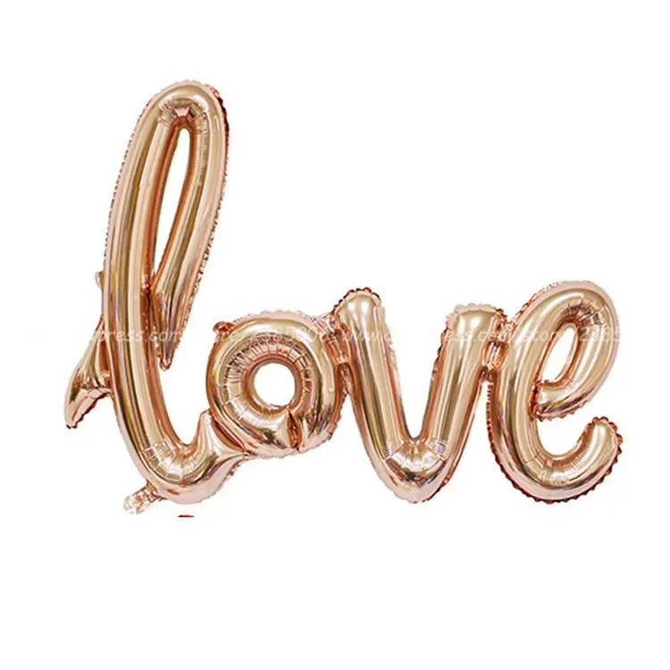 Ligatures Love Letter Foil Balloon Party Decoration Anniversary Wedding Valentines Birthday Photo Props