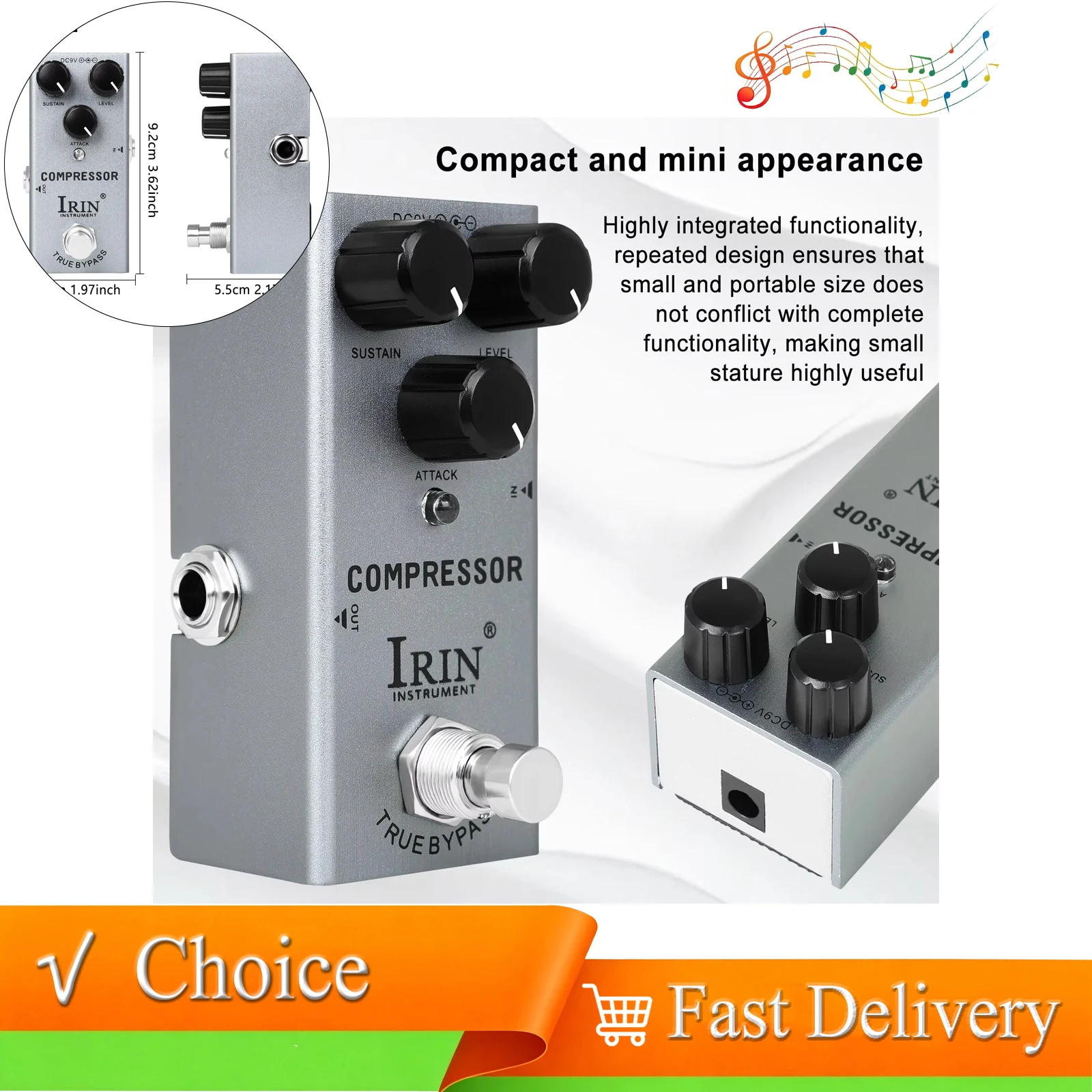 IRIN Guitar Effect Pedal Guitar Effects Processor Electric Pedal Compressor for Guitar Accessories Parts Versatile Tones