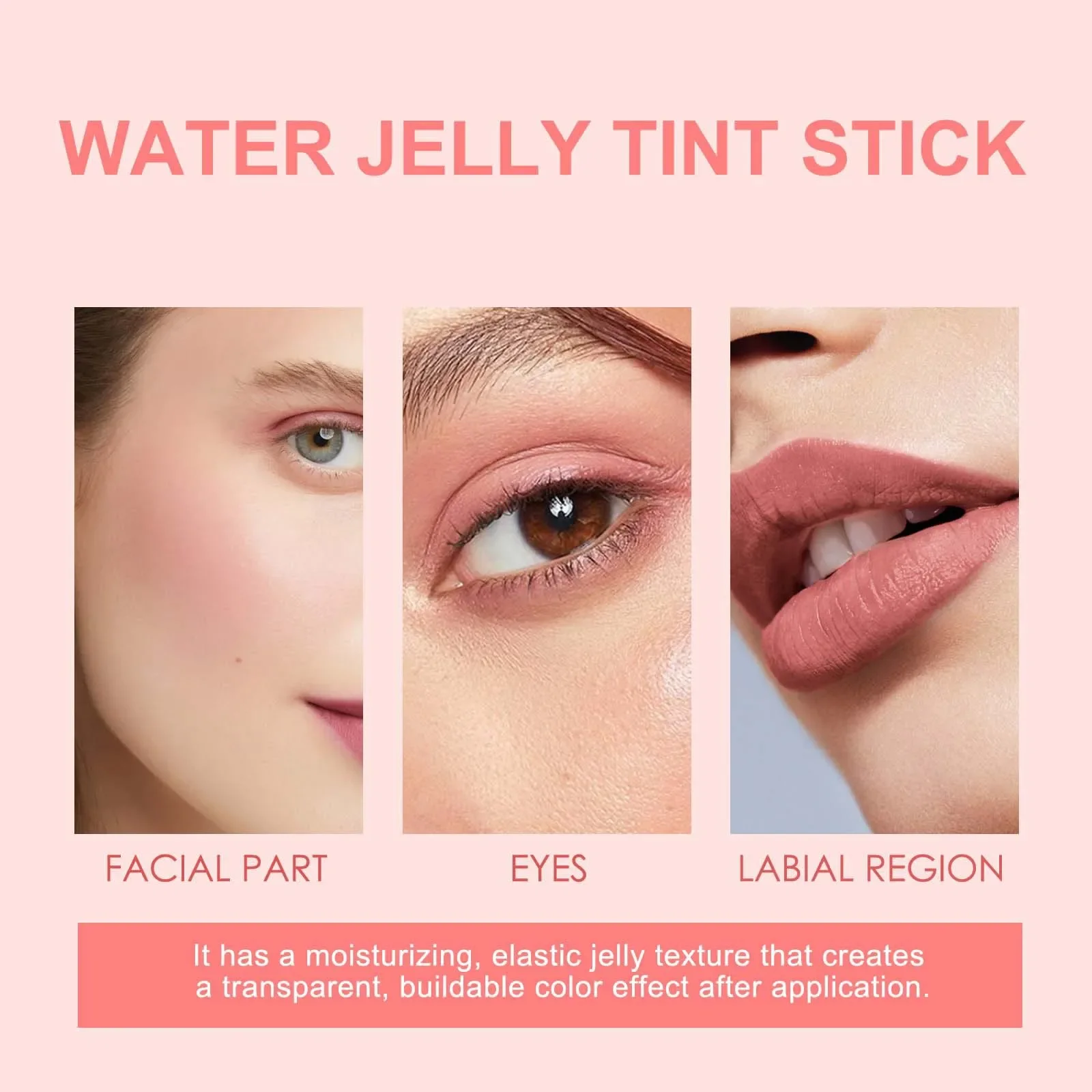 Moisture Blush Stick Blusher Lip Cheek Dual Use High Color Rendering Brightening Matte Smooth Long Lasting Waterproof Lipstick