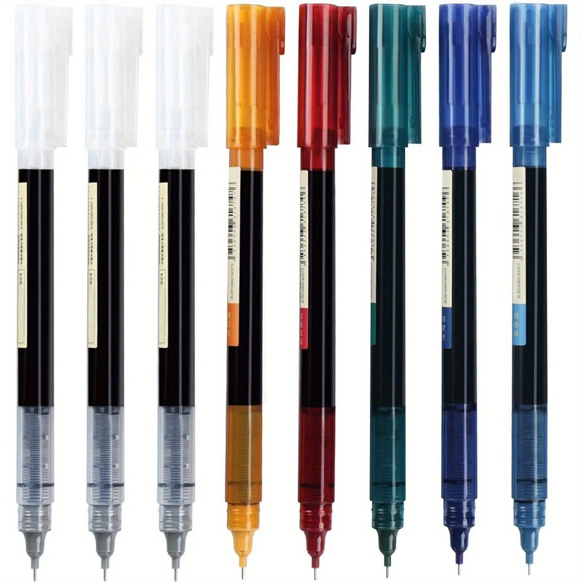 8 Vintage-Colored Gel Pens, Including 5 Colored Pens + 3 Black Pens, Can Be Used for Drawing, Doodling, Highlighting, Taking Notes, and as School and Office Supplies