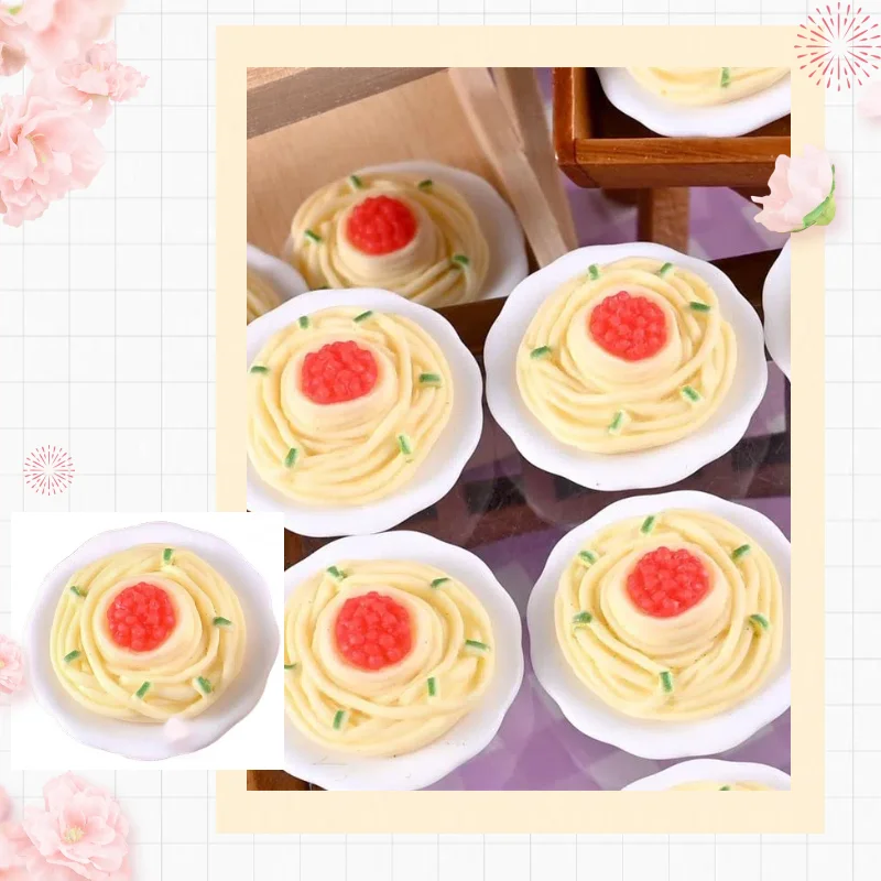 10PCS/Bag Simulation Noodles Dollhouse Toy Accessories Miniature Food Play Scene Model Micro Landscape Ornaments Home Decor