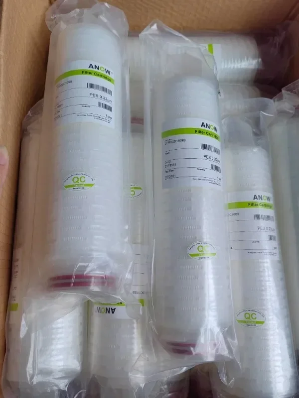 ANOW filter cartridge hydrophobic PTFE hydrophilic PTFE PES PP gas sterilization liquid sterilization core